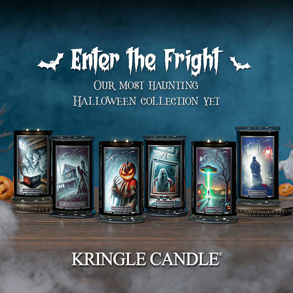 enter the fright Kringle Candle's new Halloween Collection