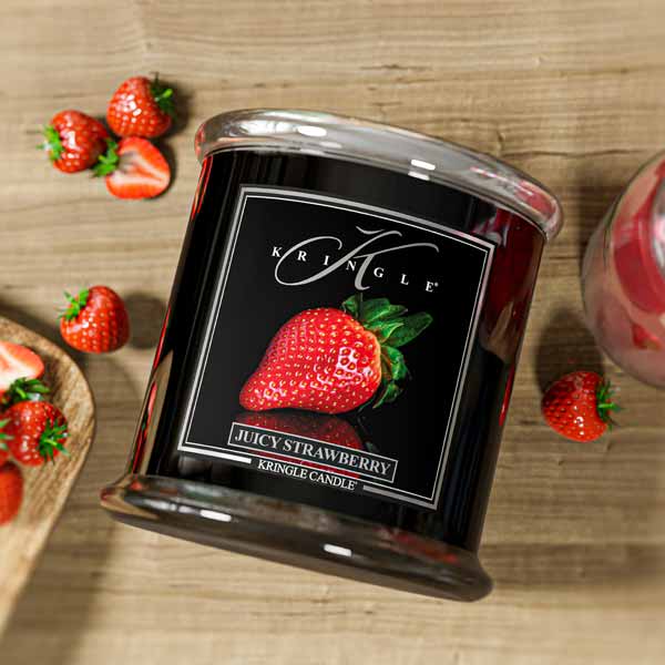 Juicy Strawberry Scented 4-wick candle from Kringle Candle Reserve Collection