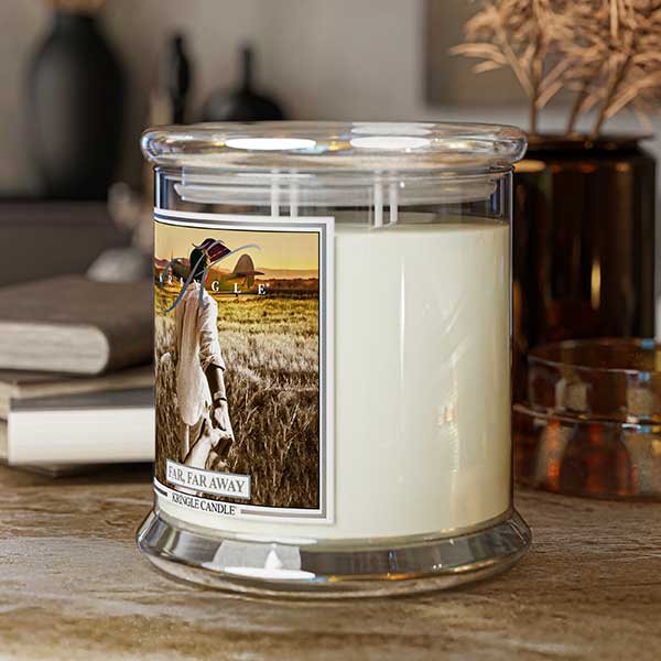 Kringle Candle Far Far Away Scented 4-wick lit candle