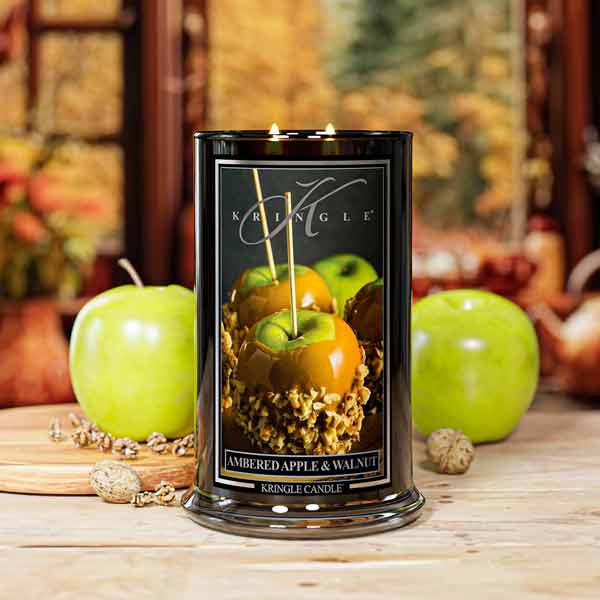 Ambered Apple & Walnut  | Large 2-wick