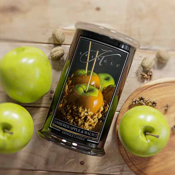 Ambered Apple & Walnut  | Large 2-wick