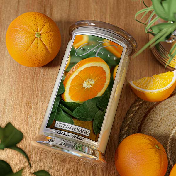 Citrus & Sage  Large 2-wick - Kringle Candle Company