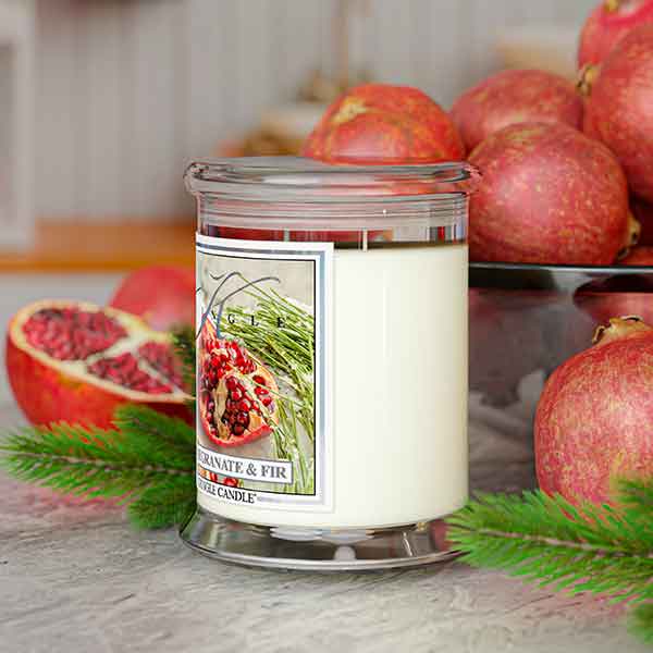 Pomegranate & Fir Medium 2-Wick - Kringle Candle Company