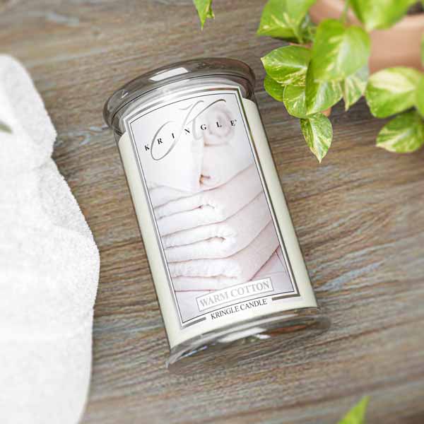 Warm Cotton Scented Large 2-wick Scented Candle - Kringle Candle Company