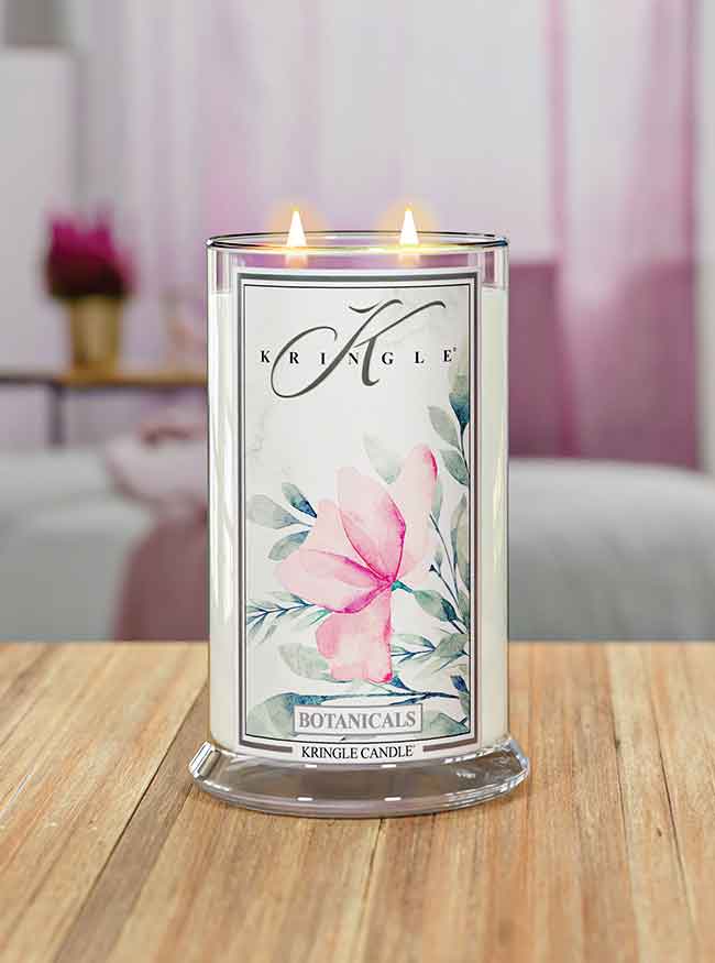 Botanicals  Scented Large 2-wick lit Candle - Kringle Candle Company