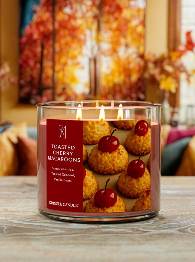 Toasted Cherry Macaroons 3-Wick Candle
