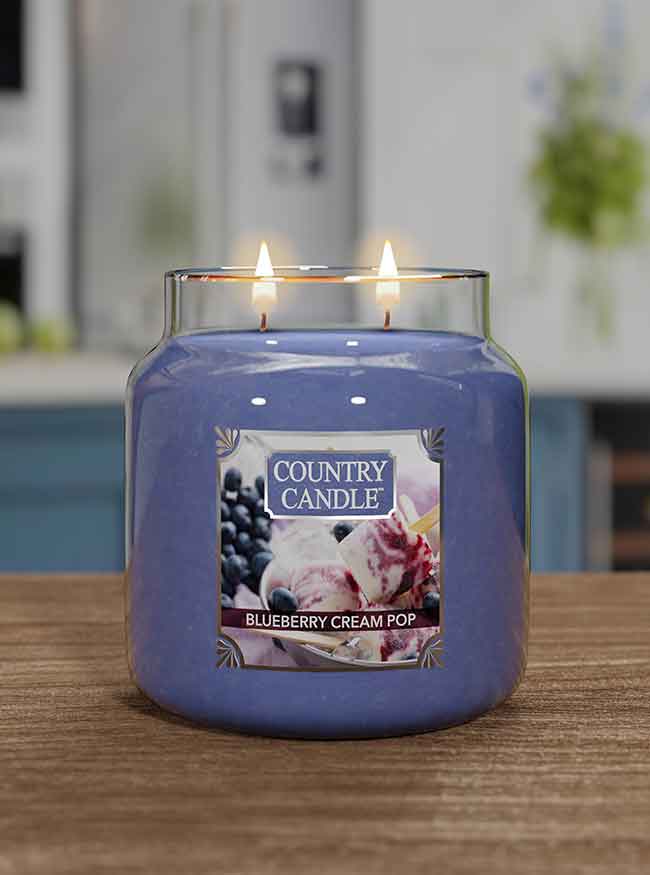 Buy Blueberry Cream Pop Jar 18oz 2-Wick Country Candle