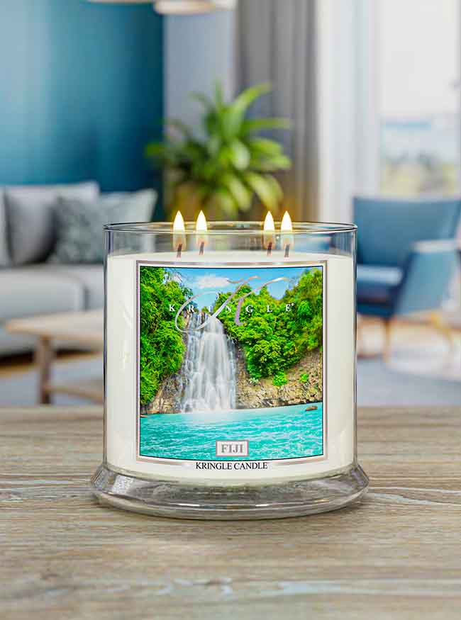 Fiji Scented 4-wick Lit Candle - Kringle Candle Store