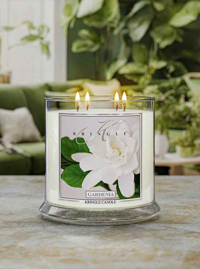 Gardenia Scented 4-wick candle by Kringle Candle