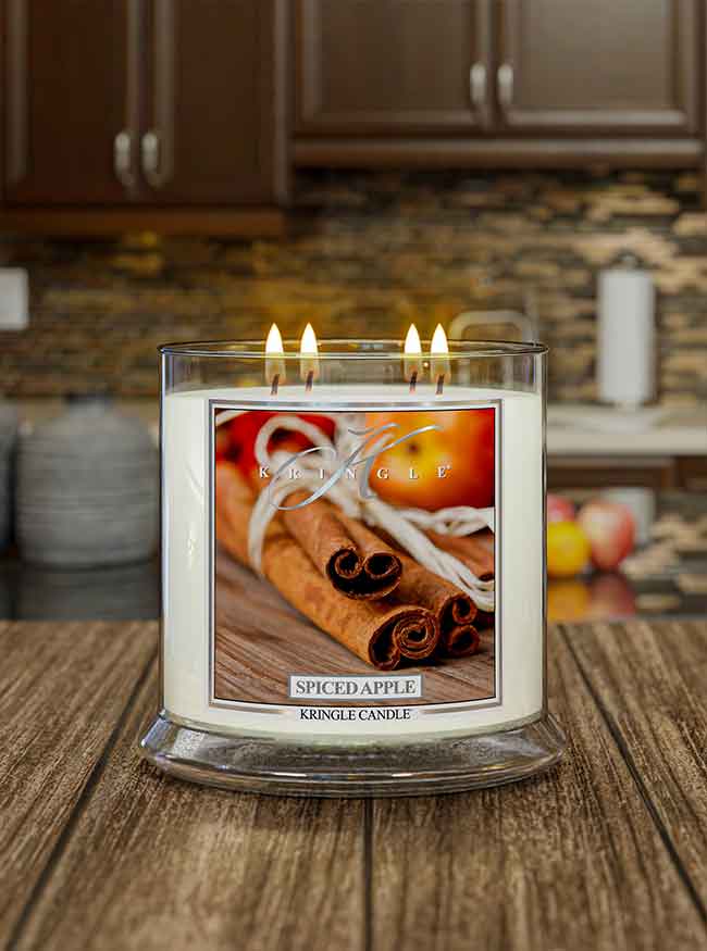 Spiced Apple Scented 4-wick Candle - Kringle Candle Store