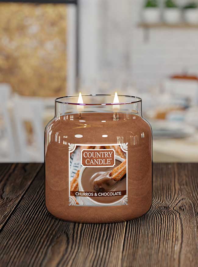 Buy Churros Chocolate Jar 18oz 2-Wick Country Candle