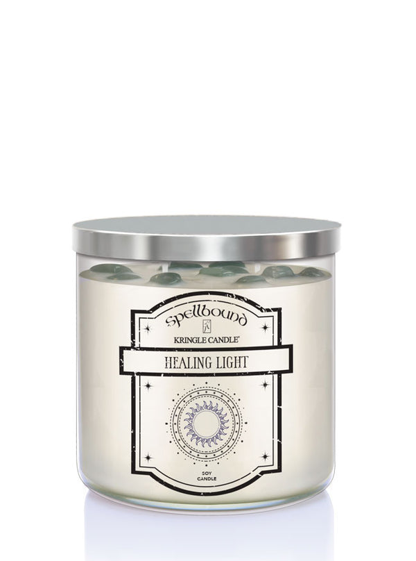 Kringle Candle Spellbound Healing Light candle on a white background