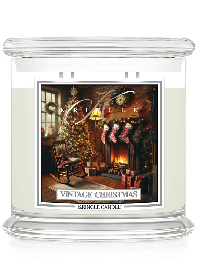 Clear glass jar with Kringle Candle's