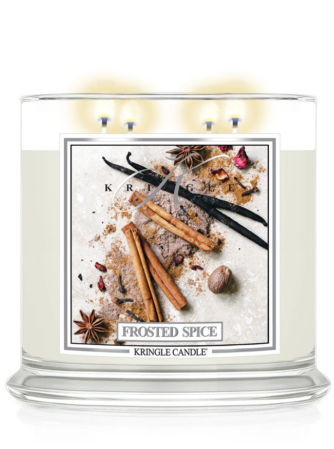 Frosted Spice Scented Extra Large 4-wick Candle - Kringle Candle Store