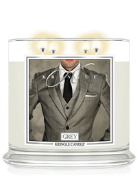 Grey Scented lit 4-wick Candle - Kringle Candle