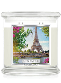 Kringle Candle Mon Amour 4-wick candle with candle lid