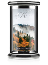 Kringle Candle with forest design on a white background