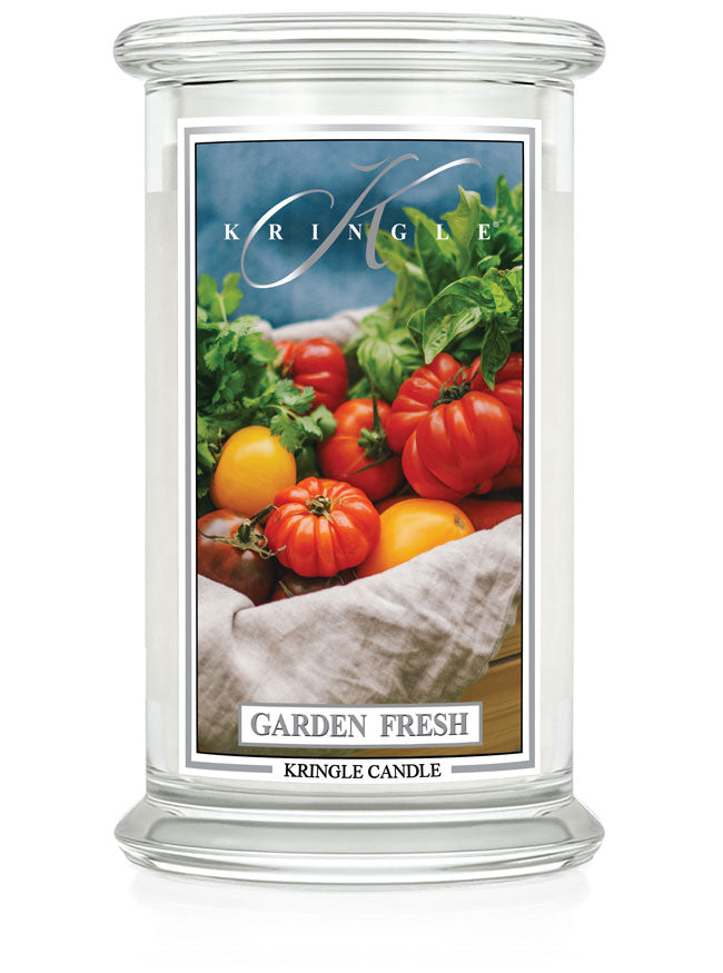 Clear jar candle labeled