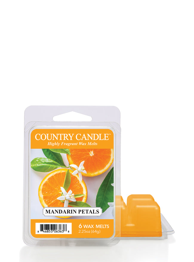 Orange wax melts package labeled