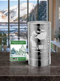 7" touch lamp Wax Melts Warmer-Metal Table Decor -Silver Moose - Kringle Candle Company