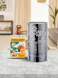 7" touch lamp Wax Melts Warmer-Metal Silver GardenTable Decor - Kringle Candle Company