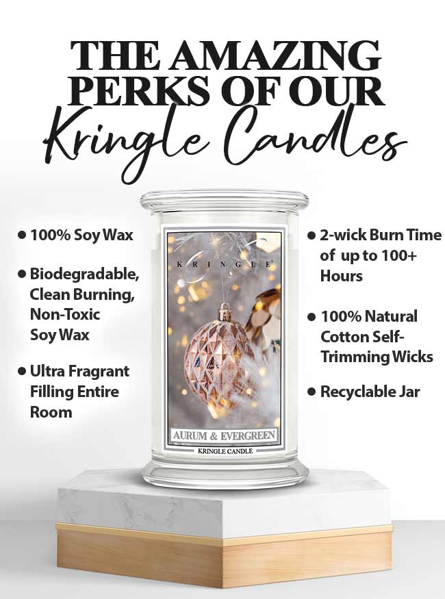 Aurum & Evergreen  Large 2-wick - Kringle Candle Company