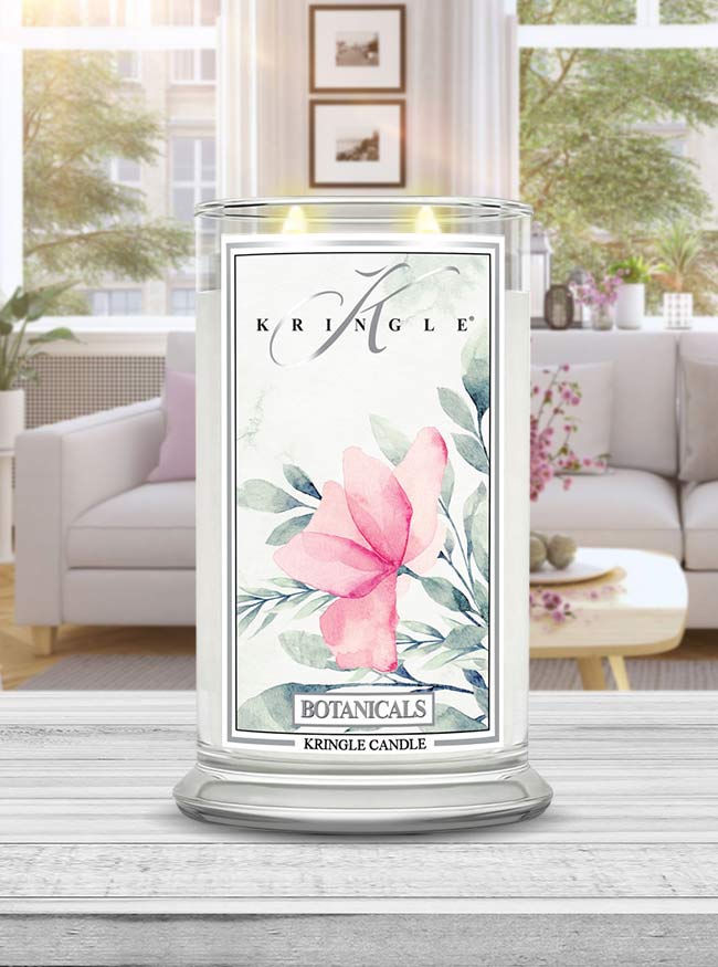 Botanicals  Scented Large 2-wick lit Candle - Kringle Candle Company