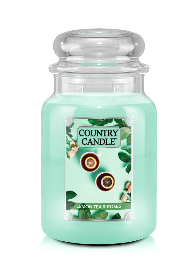 Lemon Tea & Roses Large Jar Candle