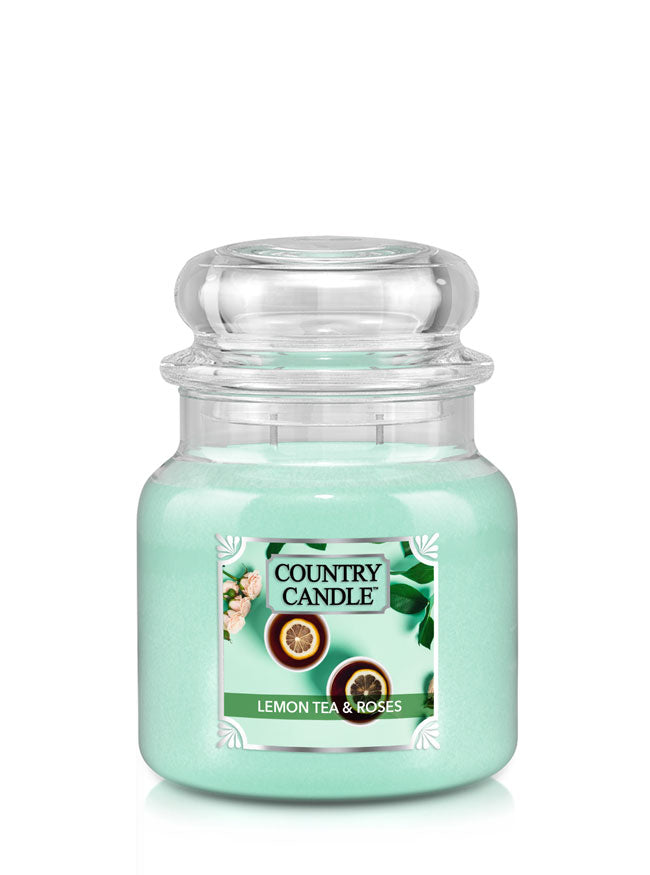 Lemon Tea & Roses Medium Jar Candle - Kringle Candle Company