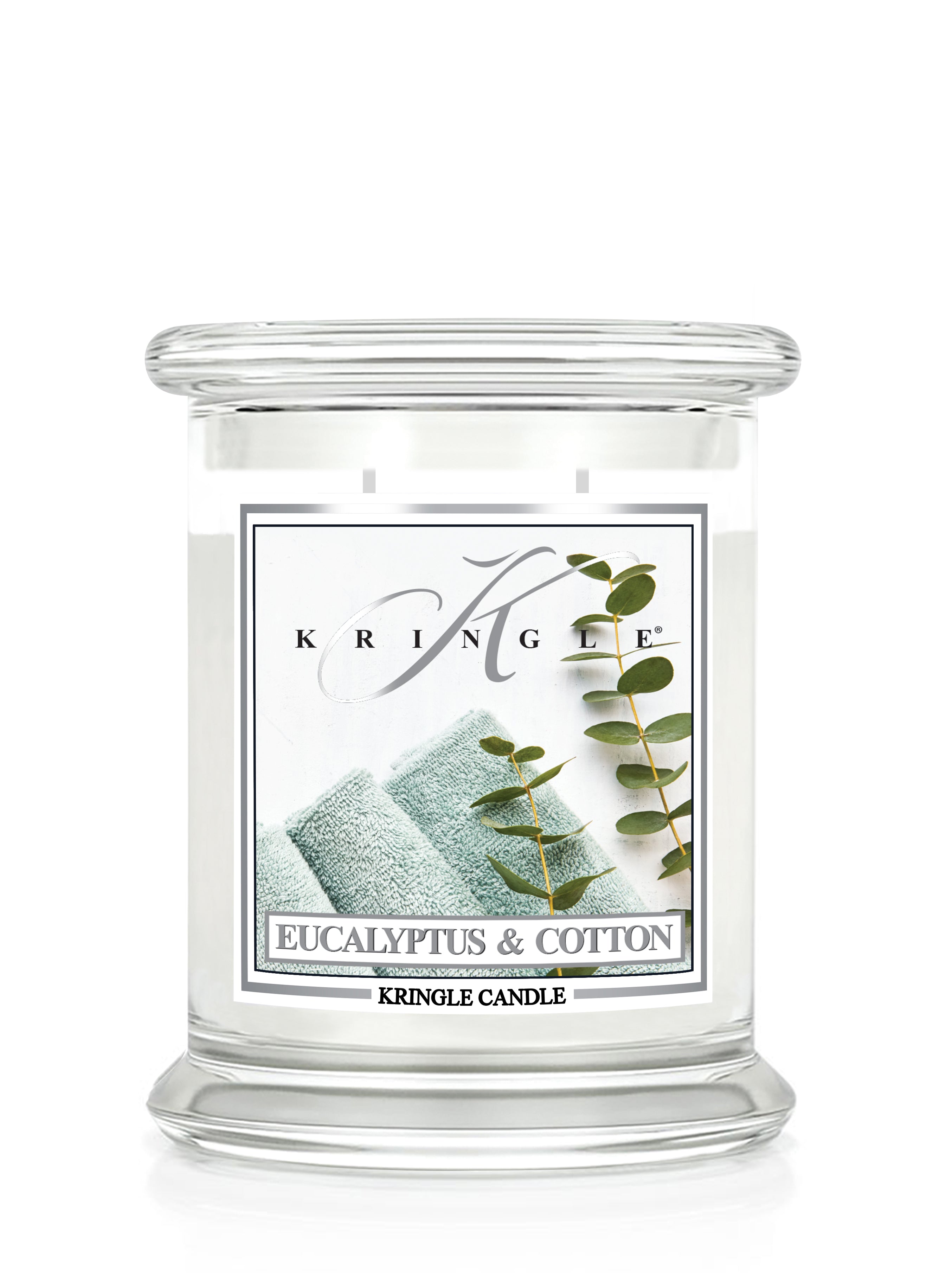 Eucalyptus & Cotton Medium 2-wick - Kringle Candle Company