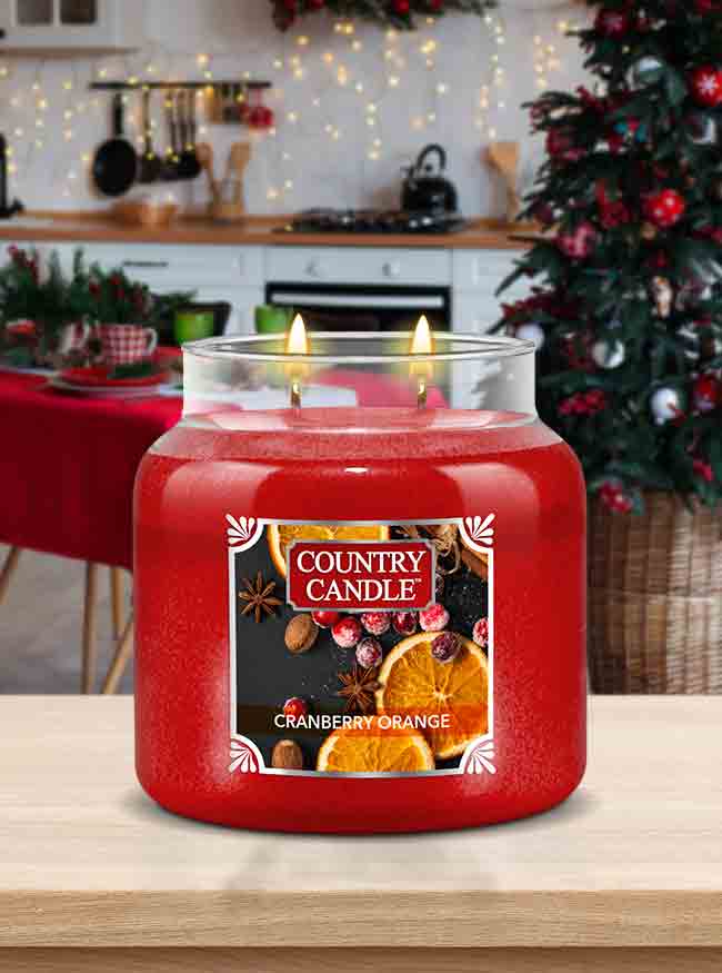 Cranberry Orange Medium 2-wick Candle - Kringle Candle Company