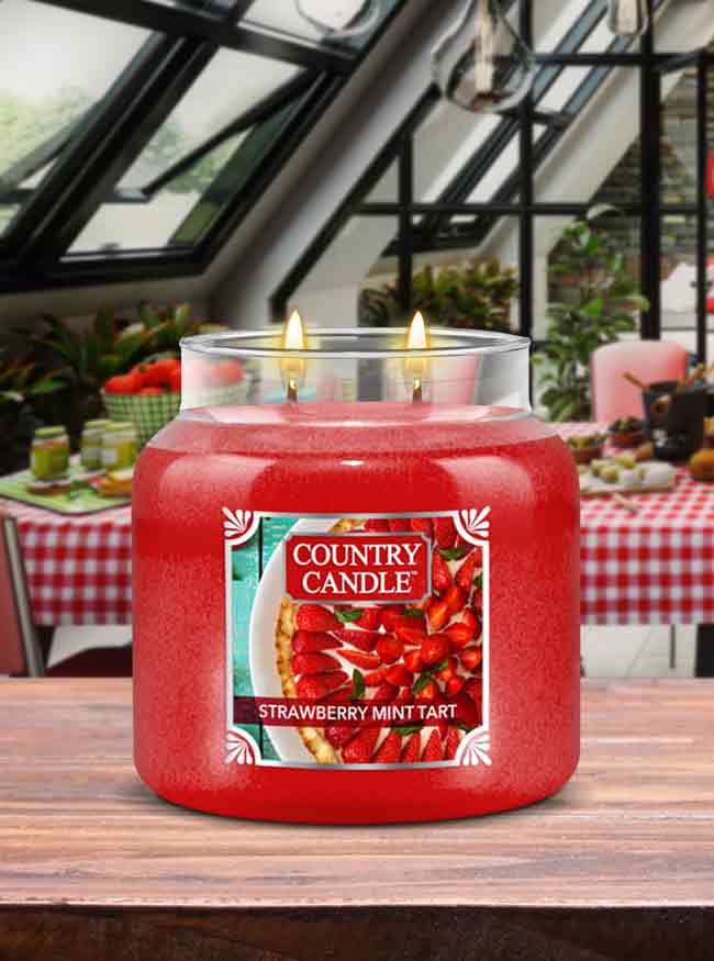 Strawberry Mint Tart Medium 2-wick