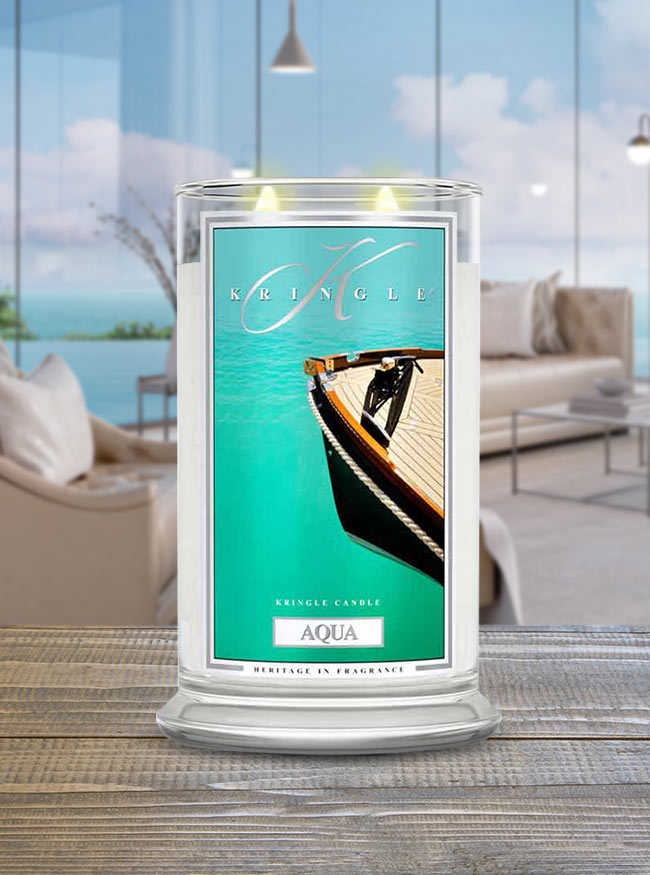 Aqua  Large 2-wick - Kringle Candle Company