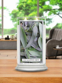 Eucalyptus Mint Scented Lit Large 2-wick - Kringle Candle Company