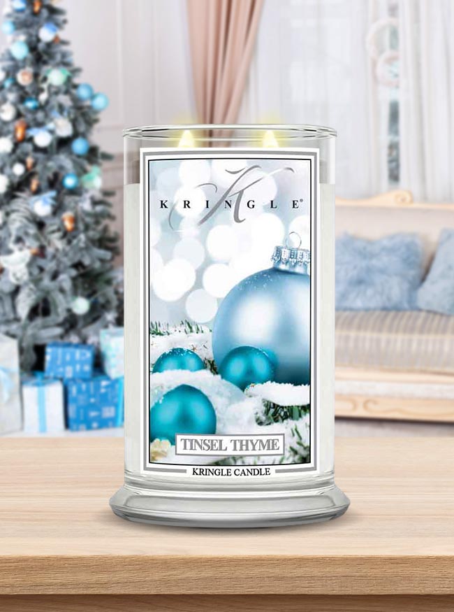 Tinsel Thyme Large 2-wick - Kringle Candle Company