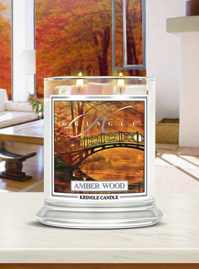 Amber Wood Medium 2-wick - Kringle Candle Company