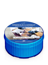 Kringle Candle Blueberry Muffin daylight candle on a white background