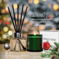 Celebrate the Season! Discover our Diffuser & Candle Gift Set! The fragrance of the holiday, Christmas