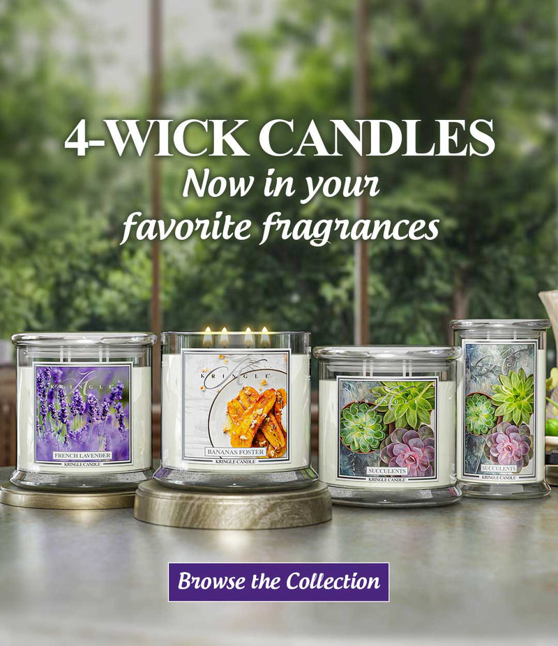 4-wick candles now in your favorite fragrances, Browse the collection