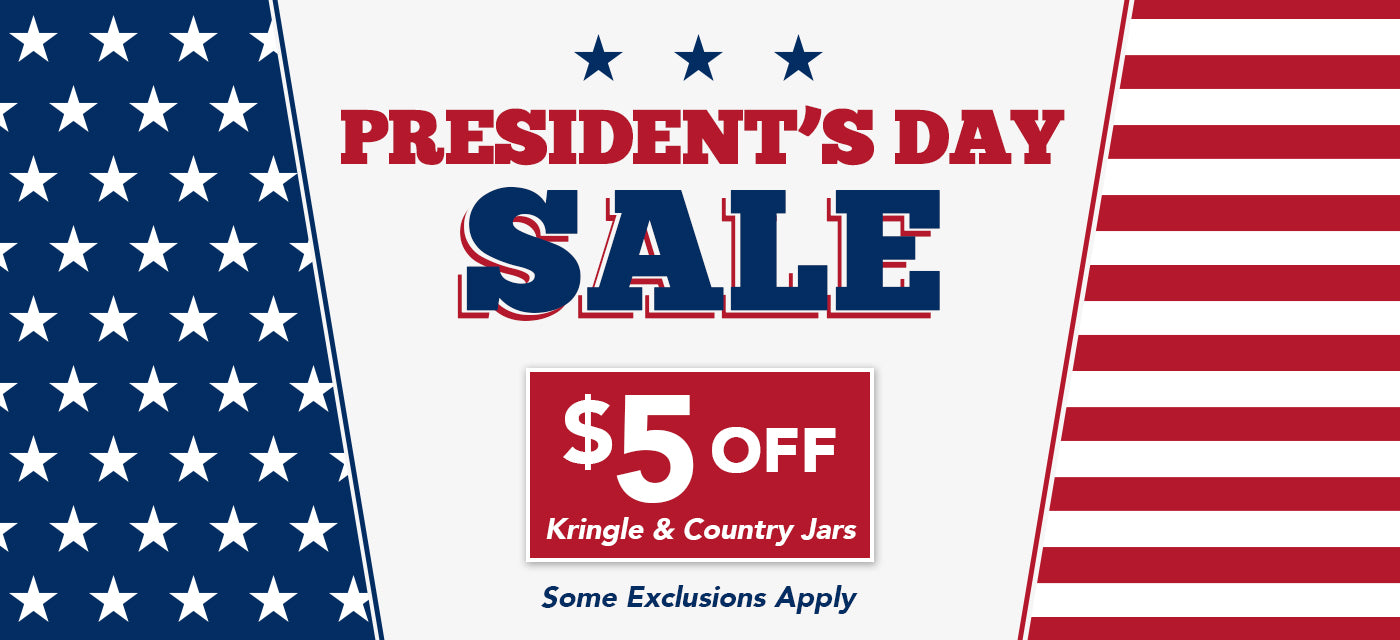 President's Day Sale Kringle Candle $5 off large & Medium Jars, some exclusions apply