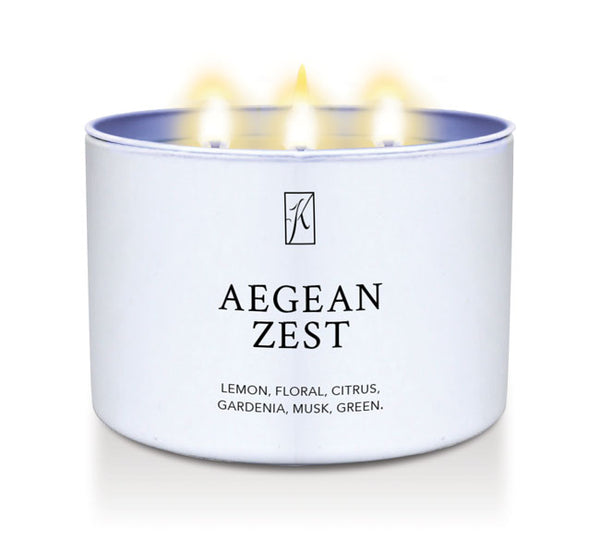 Aegean Zest | 3-Wick LE Tin | 2 for $30