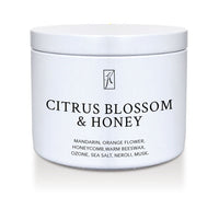 Jar of Citrus Blossom & Honey on a white background