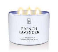 French Lavender Scented Limited Edition Candle in white tin container by Kringle Candle