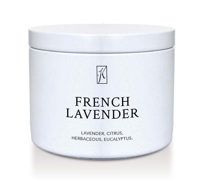 French Lavender Scented Limited Edition Candle in white tin container by Kringle Candle