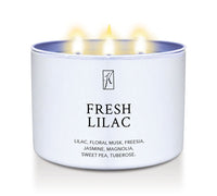 Fresh Lilac Candle Tin with brand logo on a white background