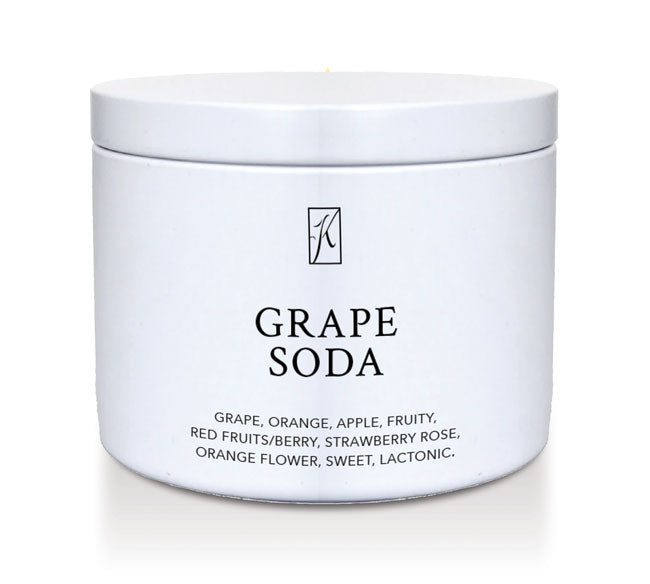 White container with 'Grape Soda' text on a white background