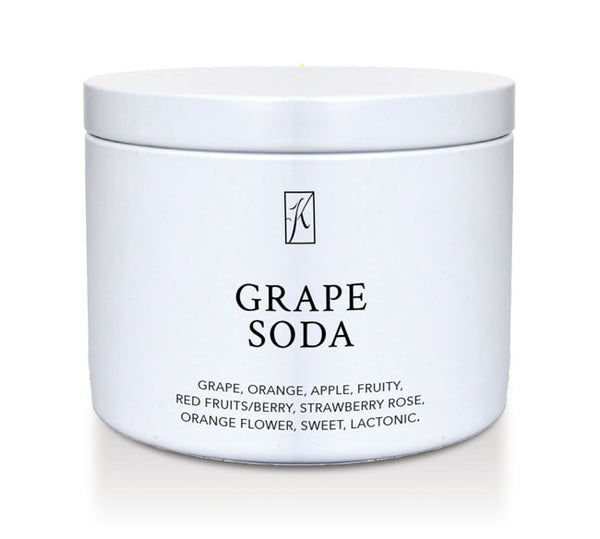 White container with 'Grape Soda' text on a white background