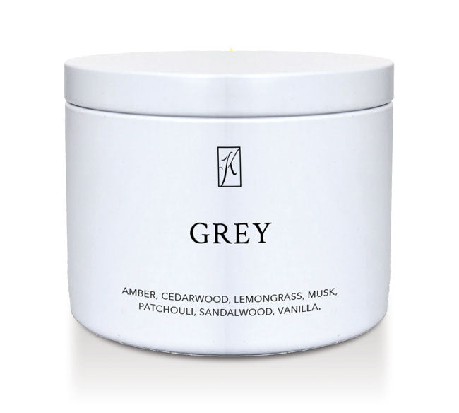 White container labeled 'GREY' with a brand logo on a white background