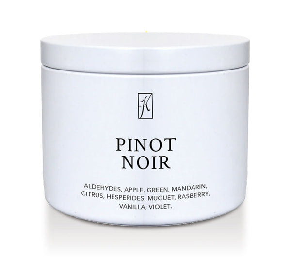 Jar of Pinot Noir with brand logo and description on a white background
