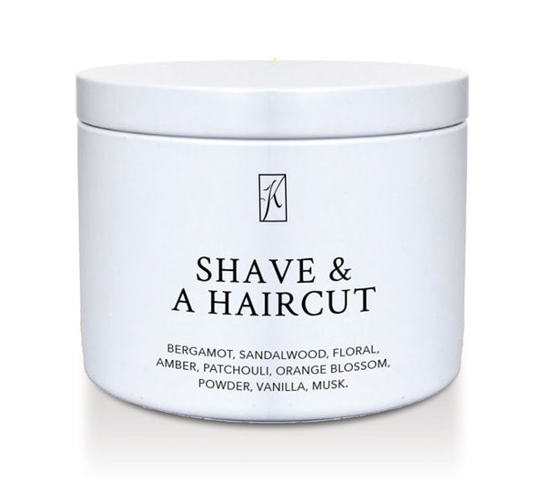 Jar of 'Shave & A Haircut' with a white background